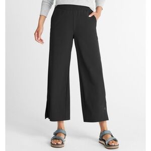 L.L. Bean Womens XL Venture Stretch Wide leg crop pant gray Athleisure outdoor